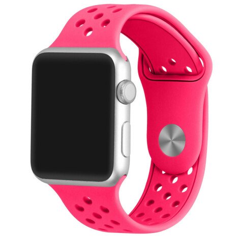 Curea iUni compatibila cu Apple Watch 1/2/3/4/5/6/7, 40mm, Silicon Sport, Pink